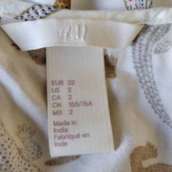 SZ 2 H&M Crocodile Tank Top Blouse - Picture 6 of 6